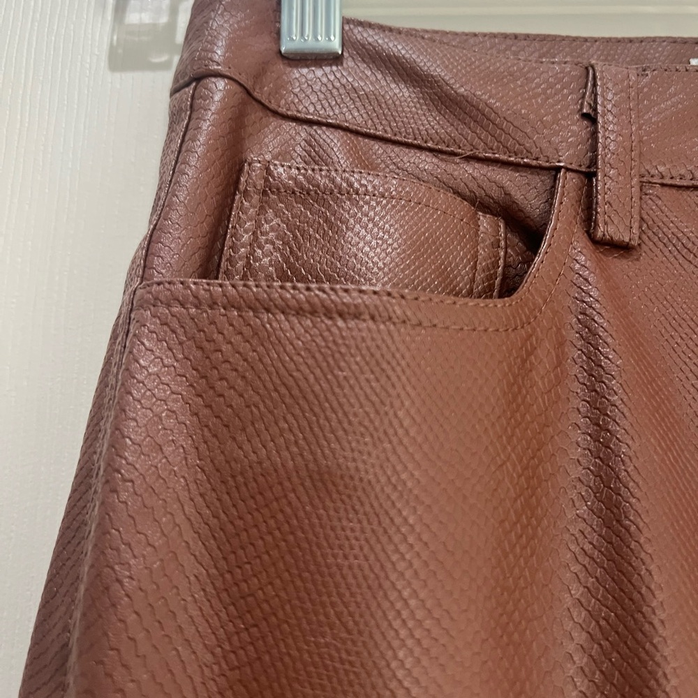 WeWoreWhat Croc Embossed Leather Pants - Picture 5 of 9